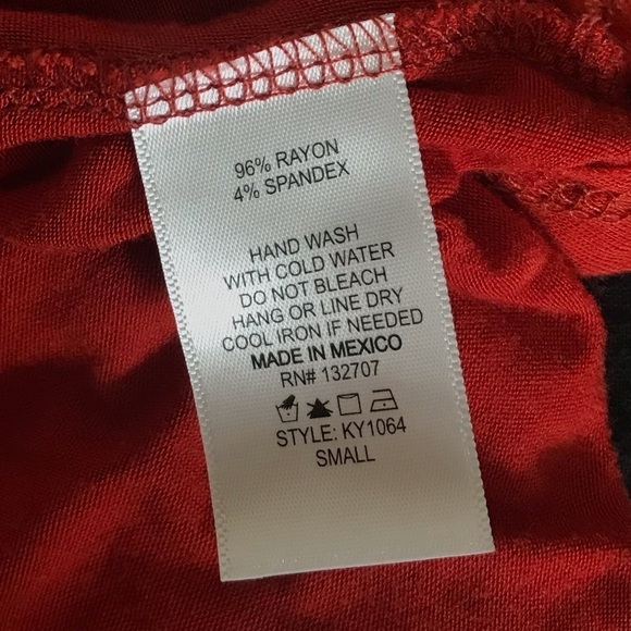 Nabee Red Tank Top Blouse with Lace Detail FLAWED - Picture 8 of 10